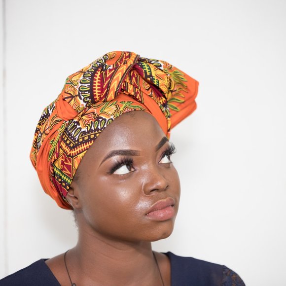 African Dashiki Head Wrap - OR - Picture 5 of 5